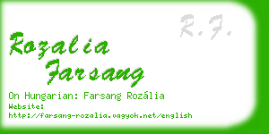 rozalia farsang business card